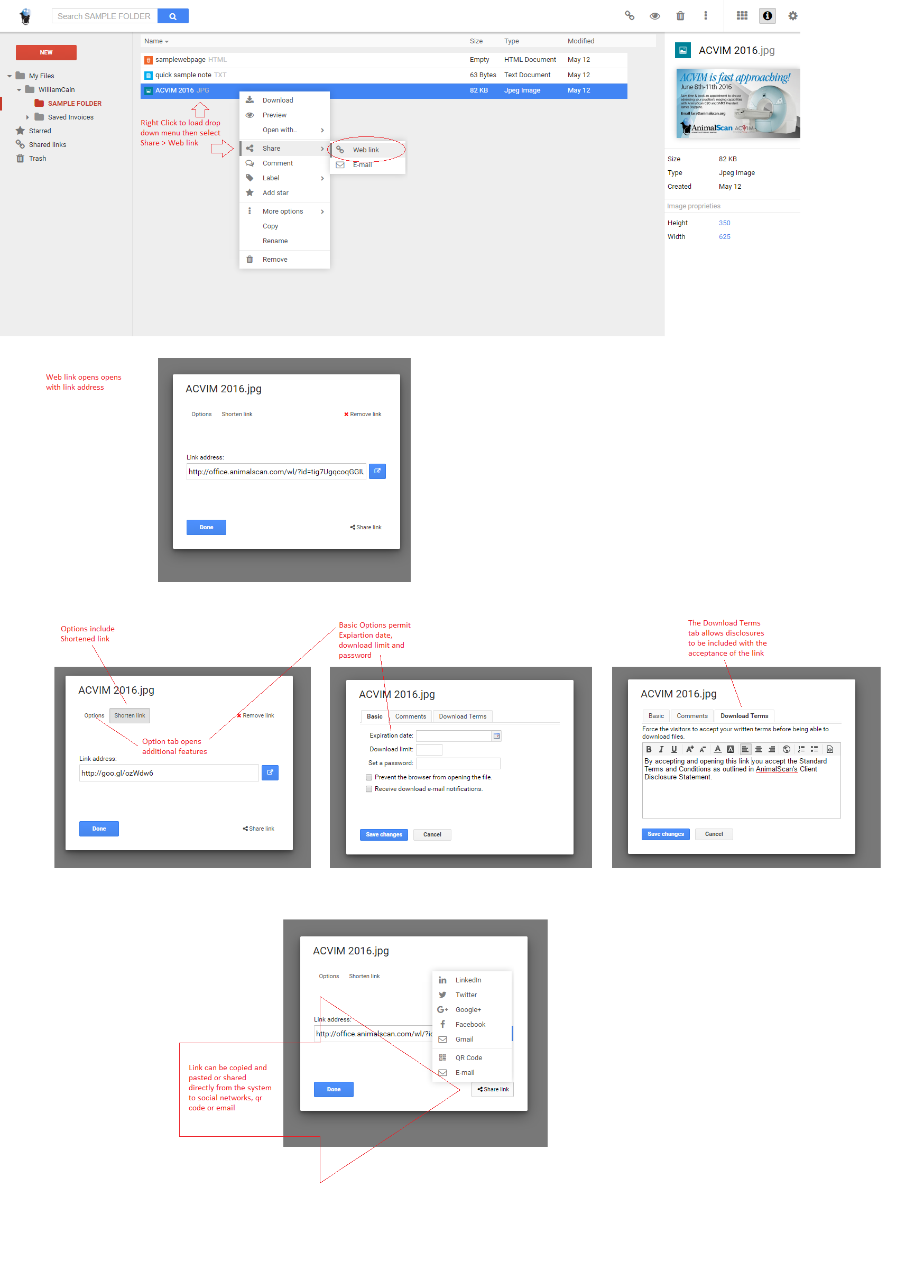 How to Share Web links